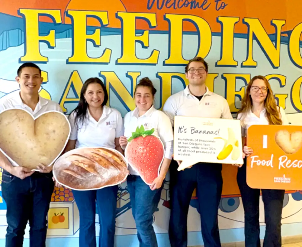 Volunteering at San diego food bank